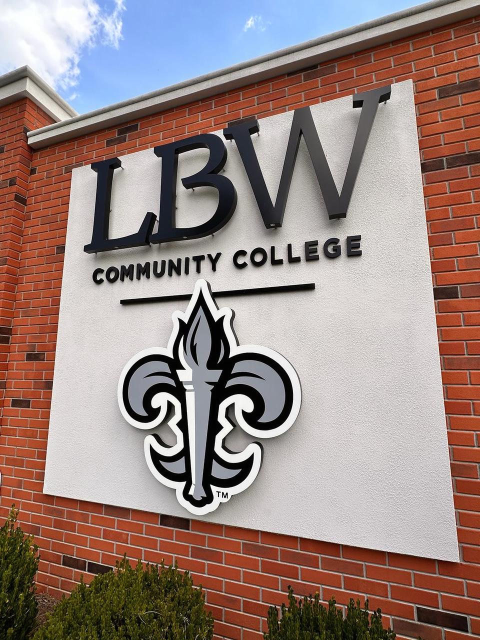 LBW Community College: Building sign