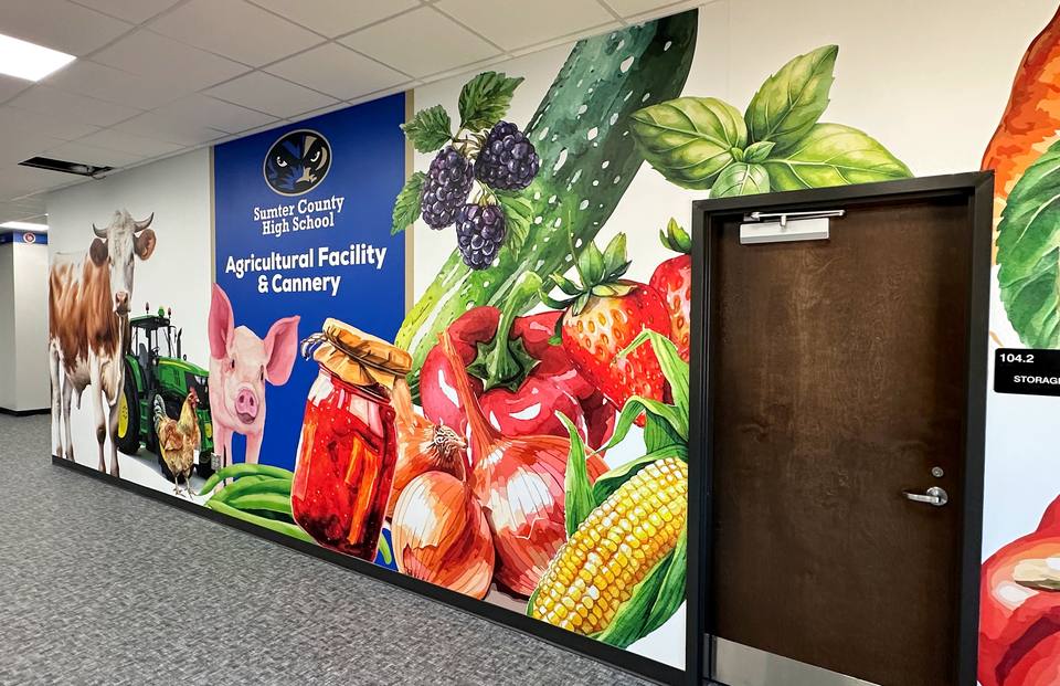 Sumter County High School: Agricultural Facility & Cannery wall mural