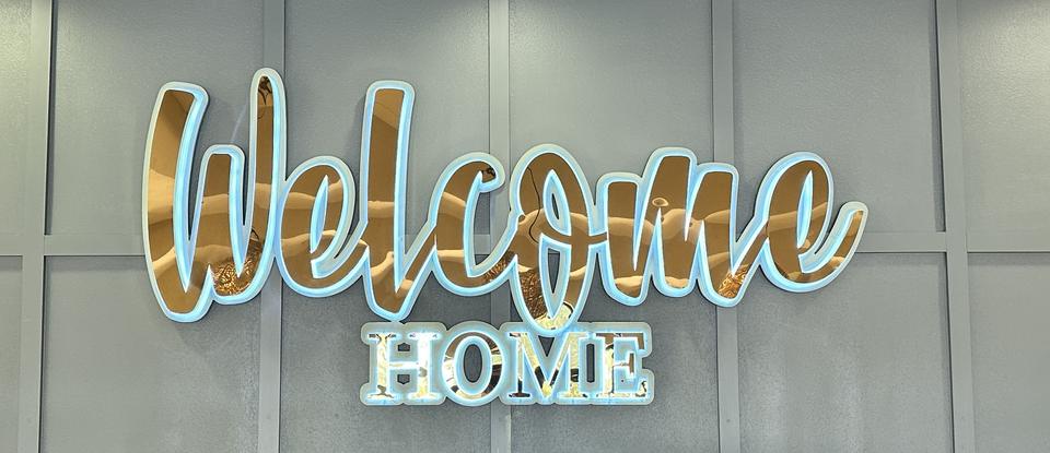 Welcome Home: Interior dimensional letters
